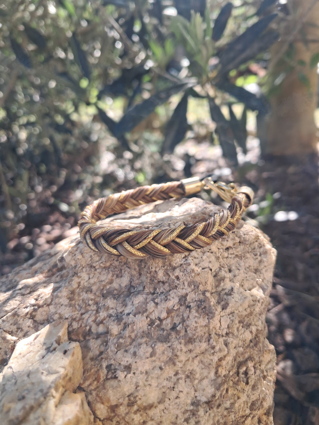Bracelet tressé doré
