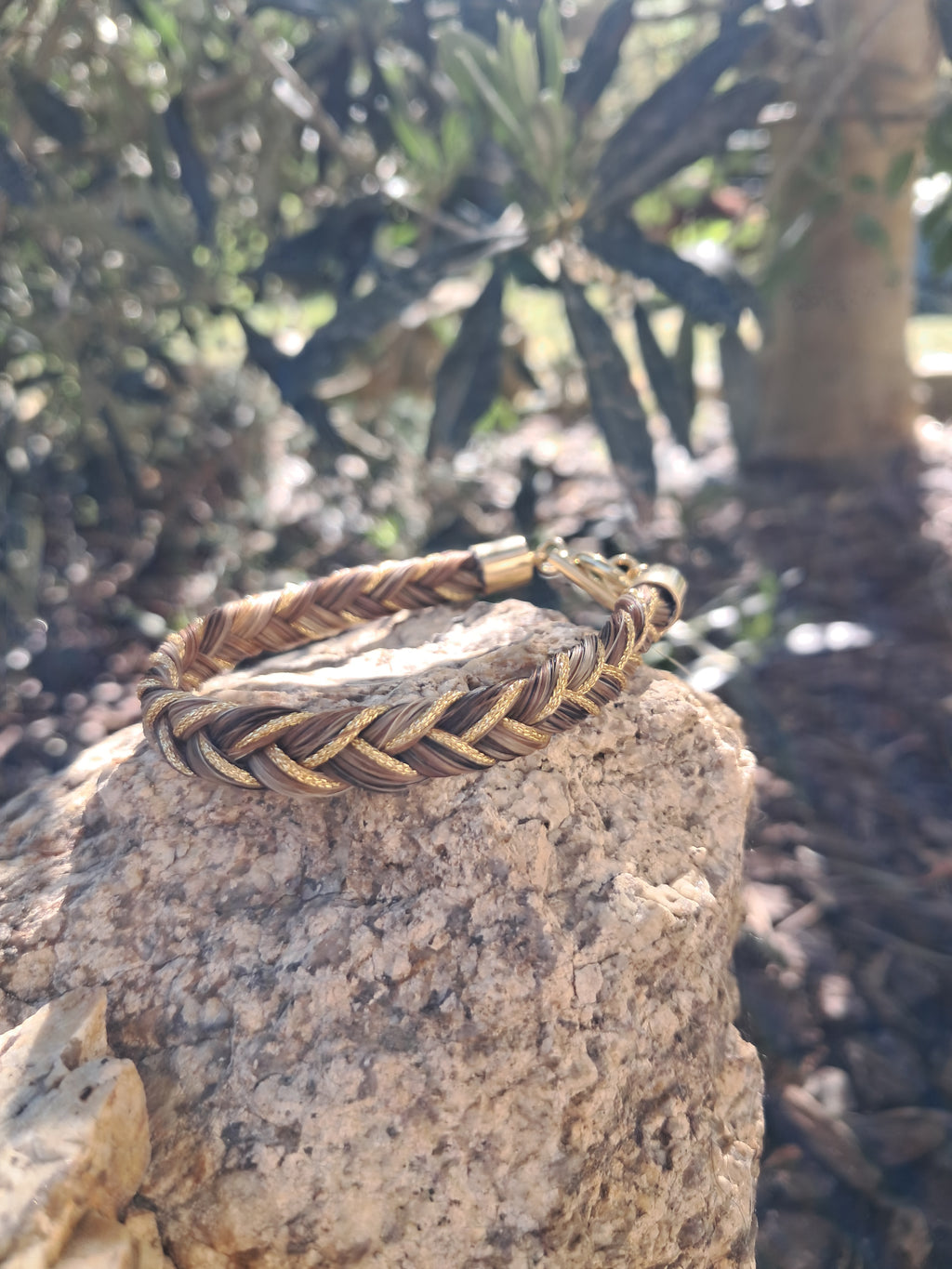 Bracelet tressé doré