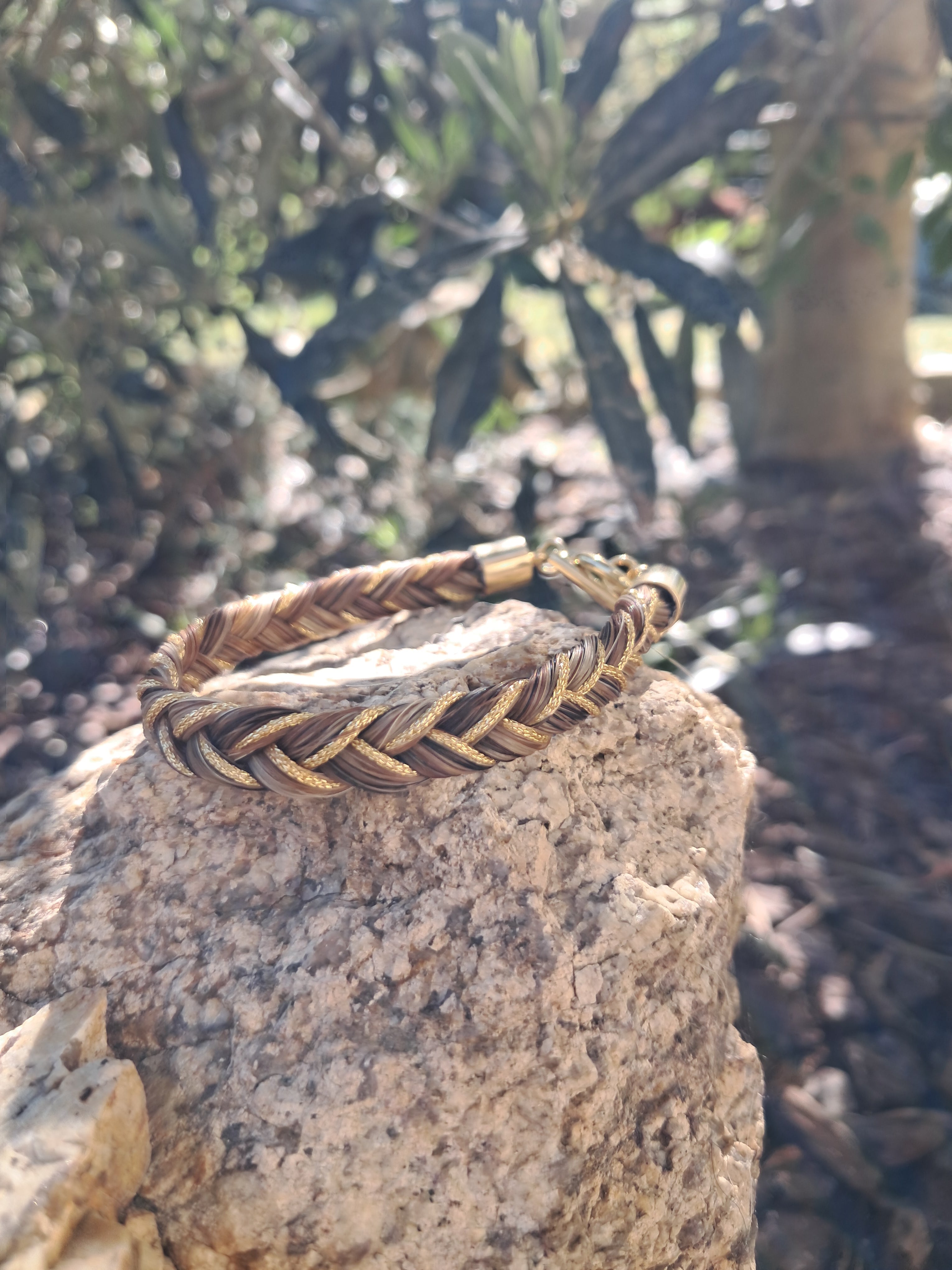 Bracelet tressé doré