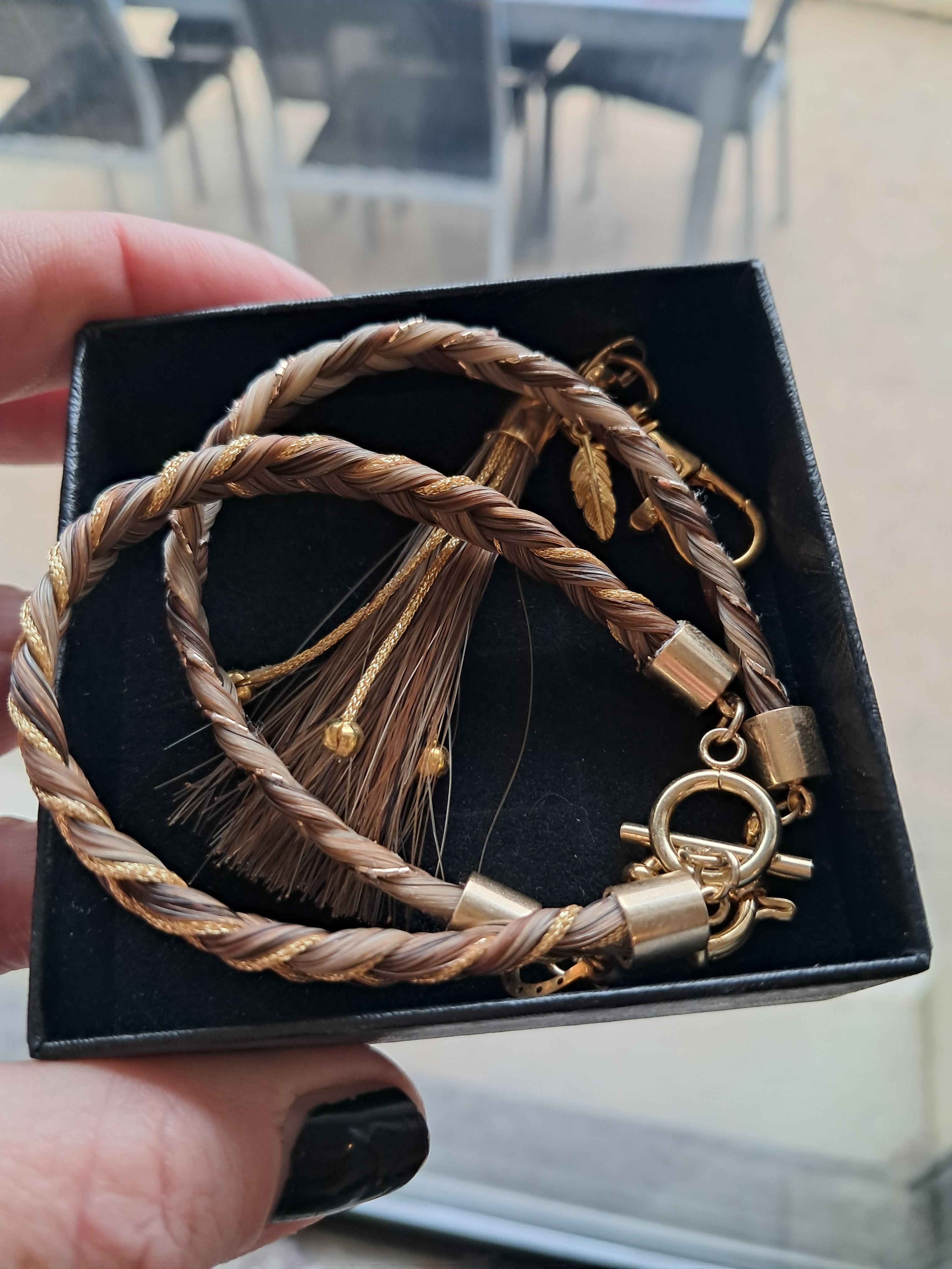 Bracelet tressé doré