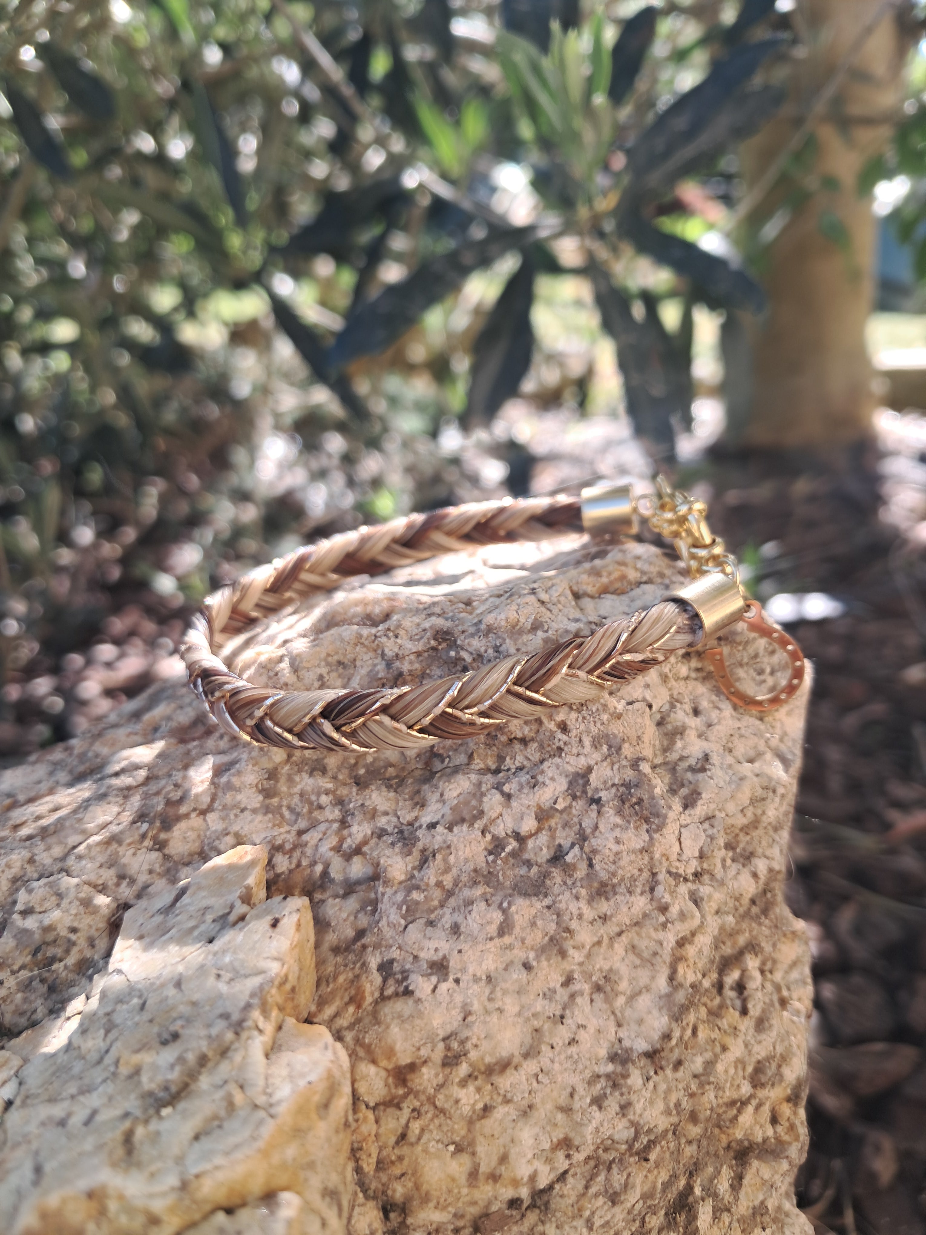 Bracelet tressé doré