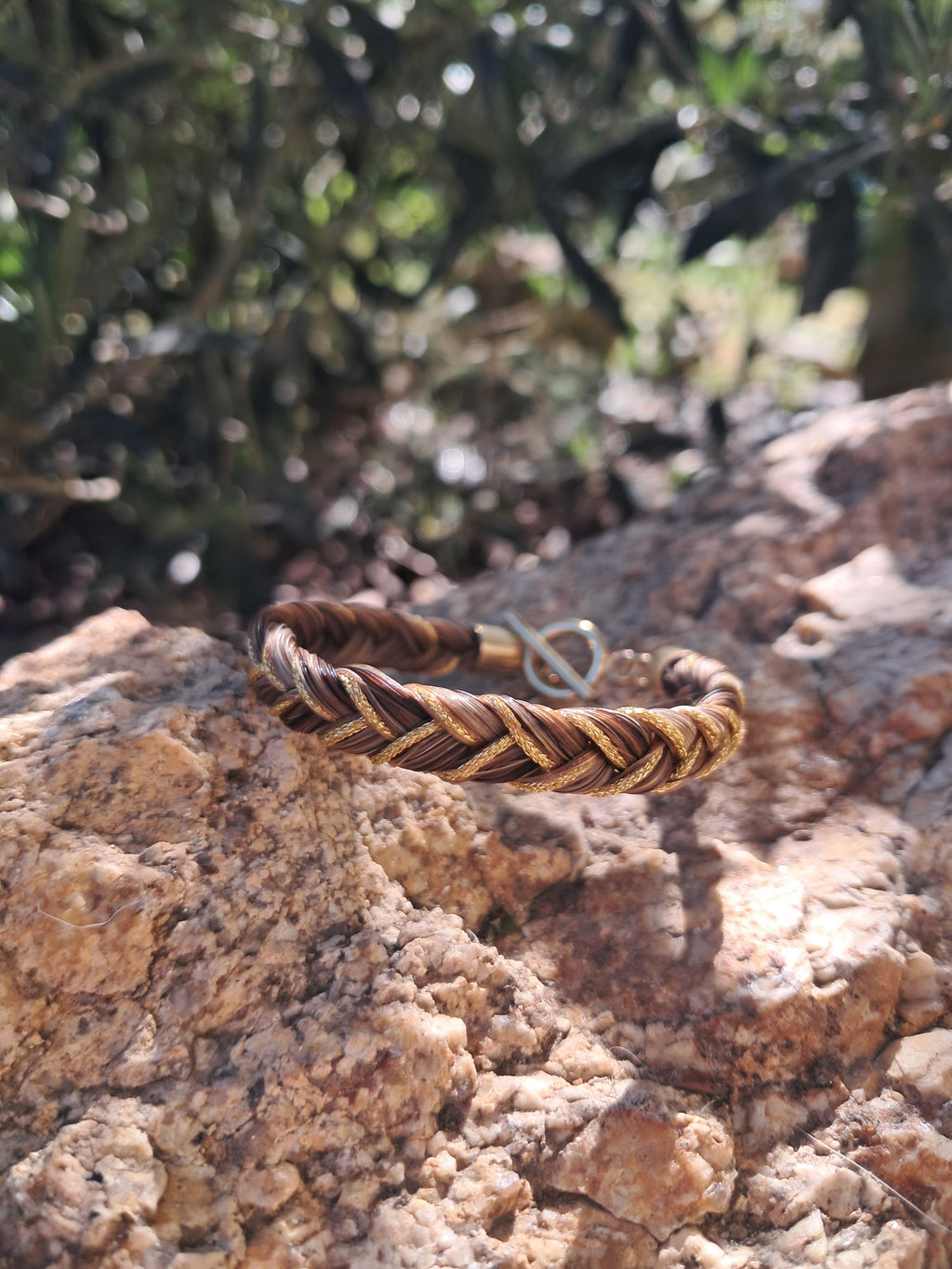 Bracelet tressé doré