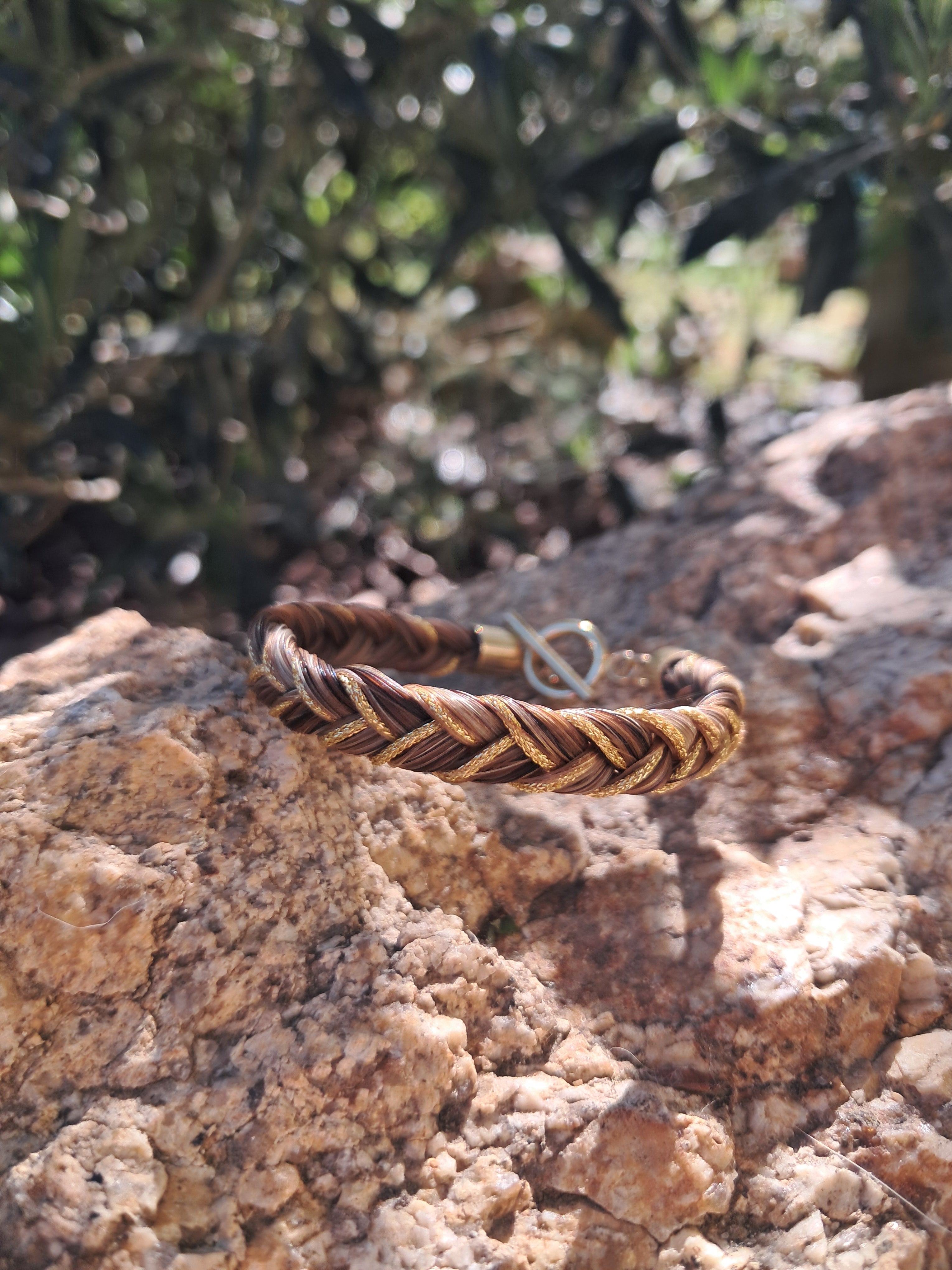Bracelet tressé doré