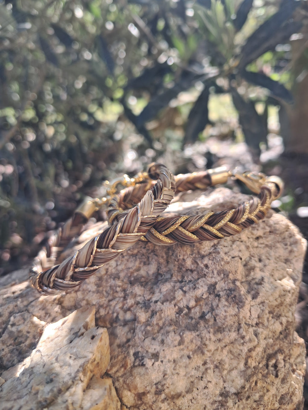 Bracelet tressé doré
