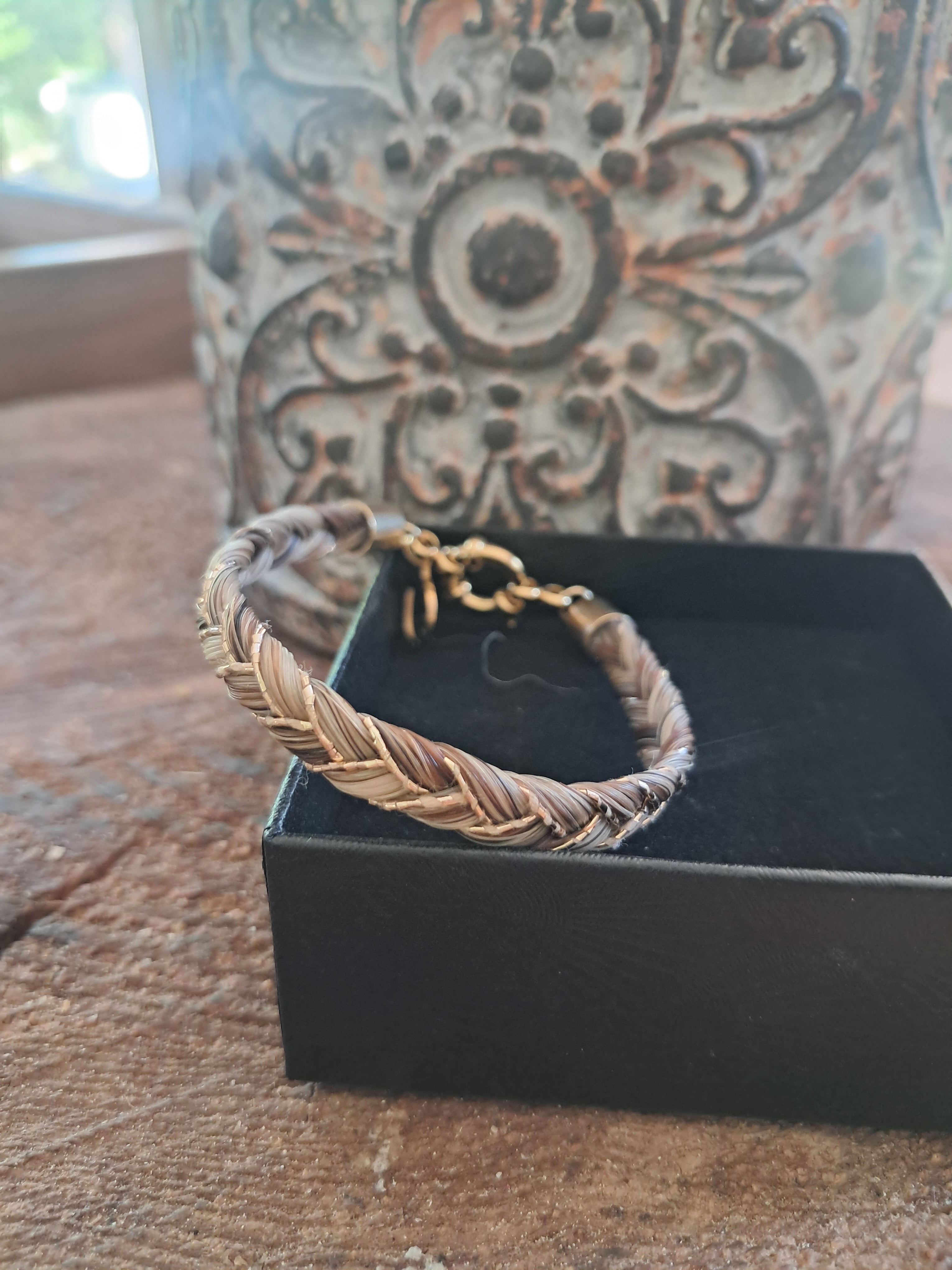 Bracelet tressé doré